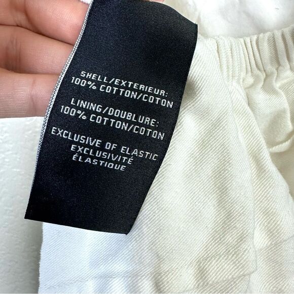 7 For All Mankind White Puff Sleeve Babydoll Dress Size L - Picture 10 of 11